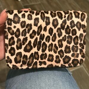 Donald J Pliner leopard light pink and brown-cross body purse